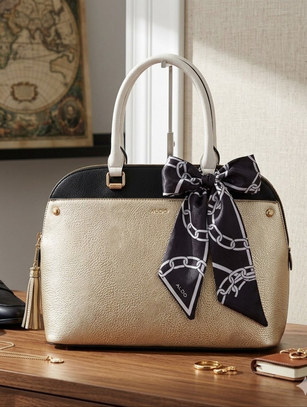 GOLDEN Aldo Emrobwa Satchel